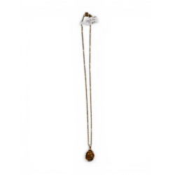 Collier doré oeil de tigre