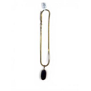 Collier dorée améthyste