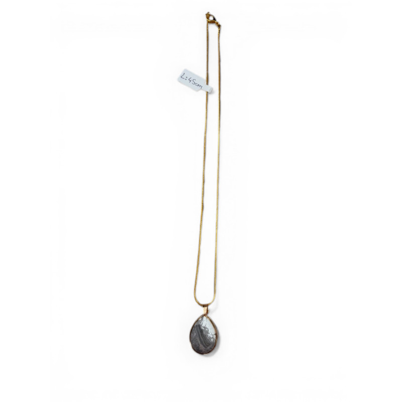 Collier dorée howlite