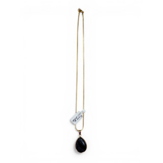 Collier dorée pierre de ciel etoilée