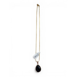 Collier dorée pierre de ciel etoilée