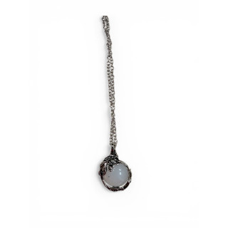 Collier argentée opalite