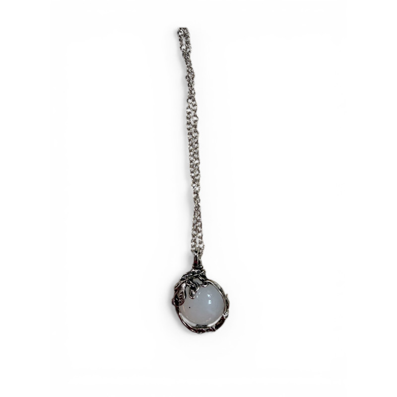 Collier argentée opalite