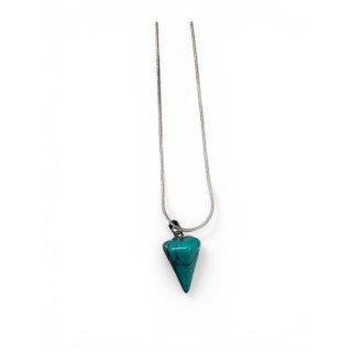 Collier argentée turquoise