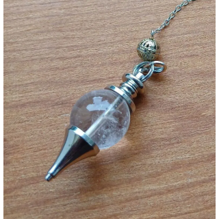 Pendule Pierre de Quartz Blanc