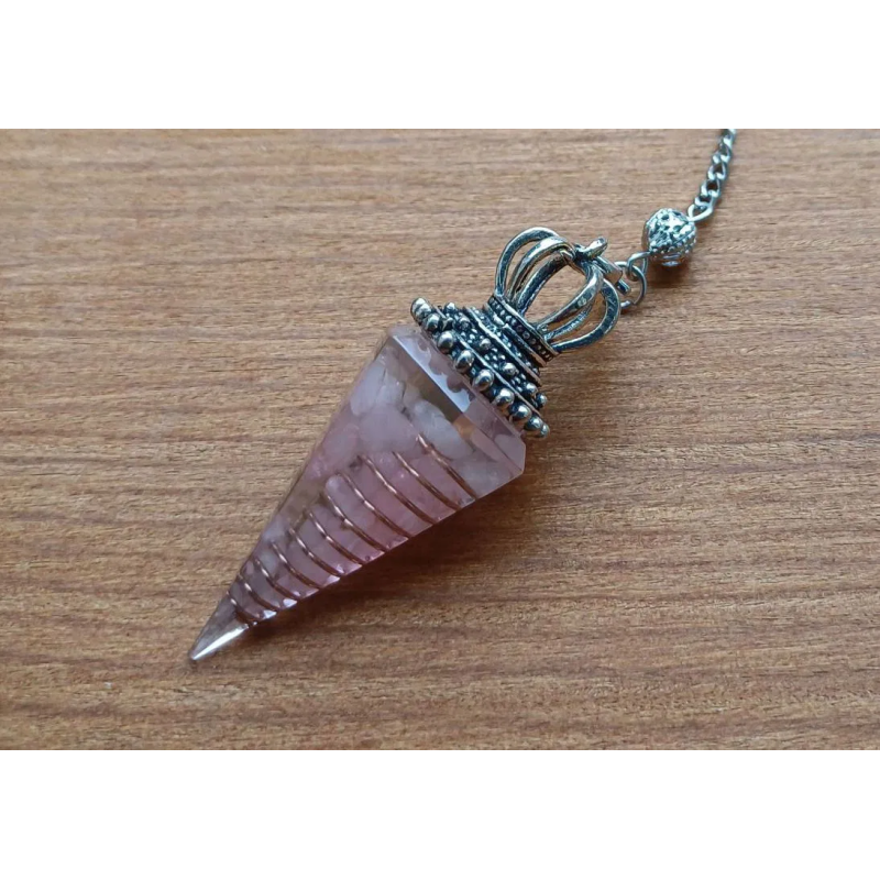 Pendule Pierre de Quartz rose