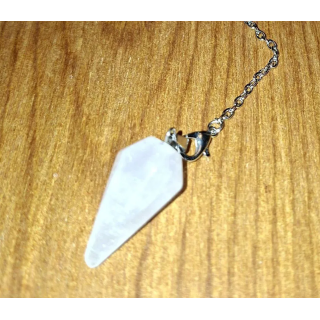 Pendule Pierre de Quartz Blanc