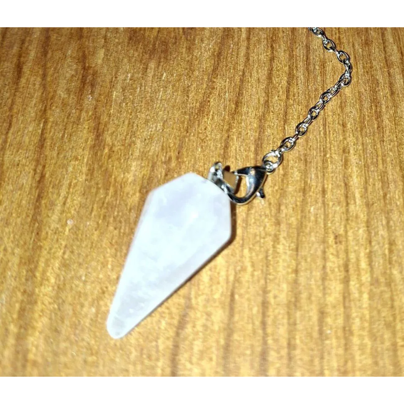 Pendule Pierre de Quartz Blanc