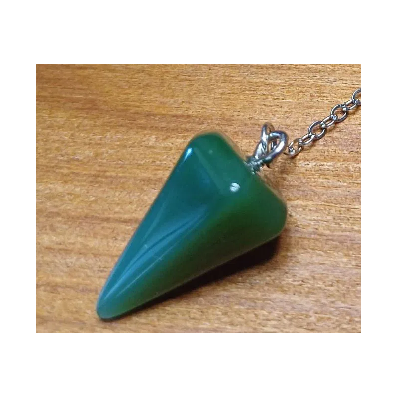 Pendule Pierre calcédoine verte