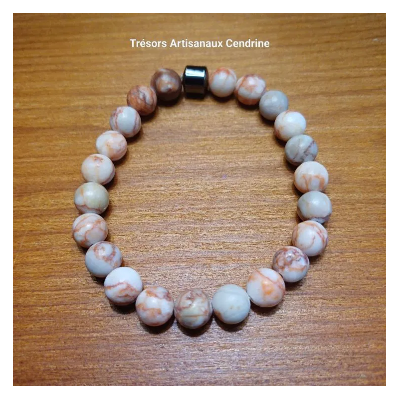 Bracelet en perles de magnésite
