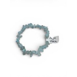 Bracelet concassée  d'Aigue marine