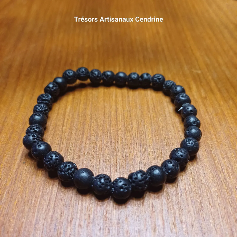 Bracelet en Pierres de Lave perles