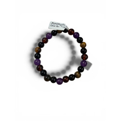 Bracelet en améthyste et oeil de tigre