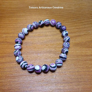 Bracelet en perles de Calcislice Arc en Ciel