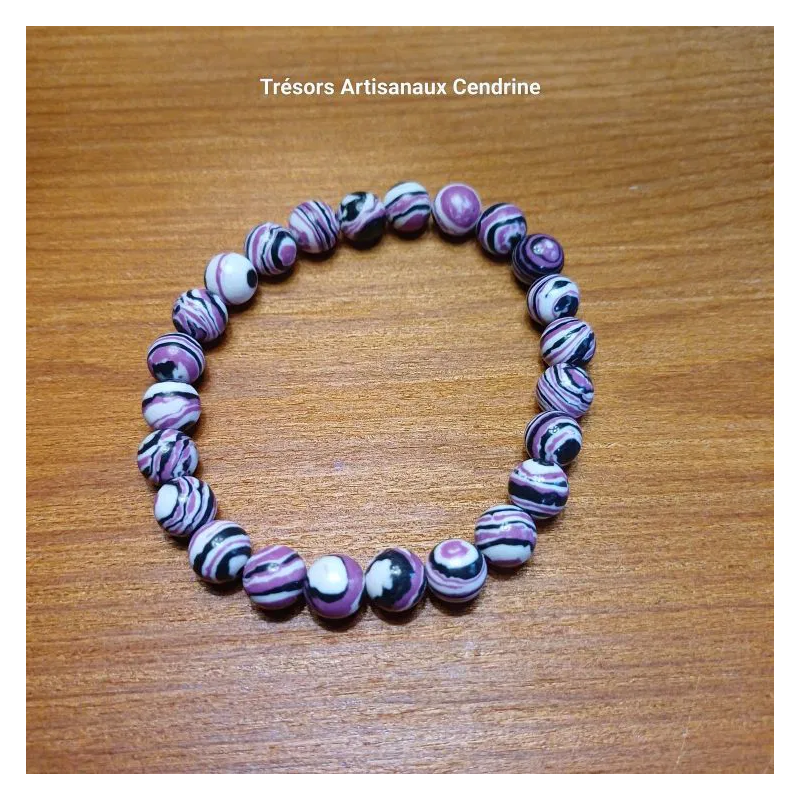 Bracelet en perles de Calcislice Arc en Ciel