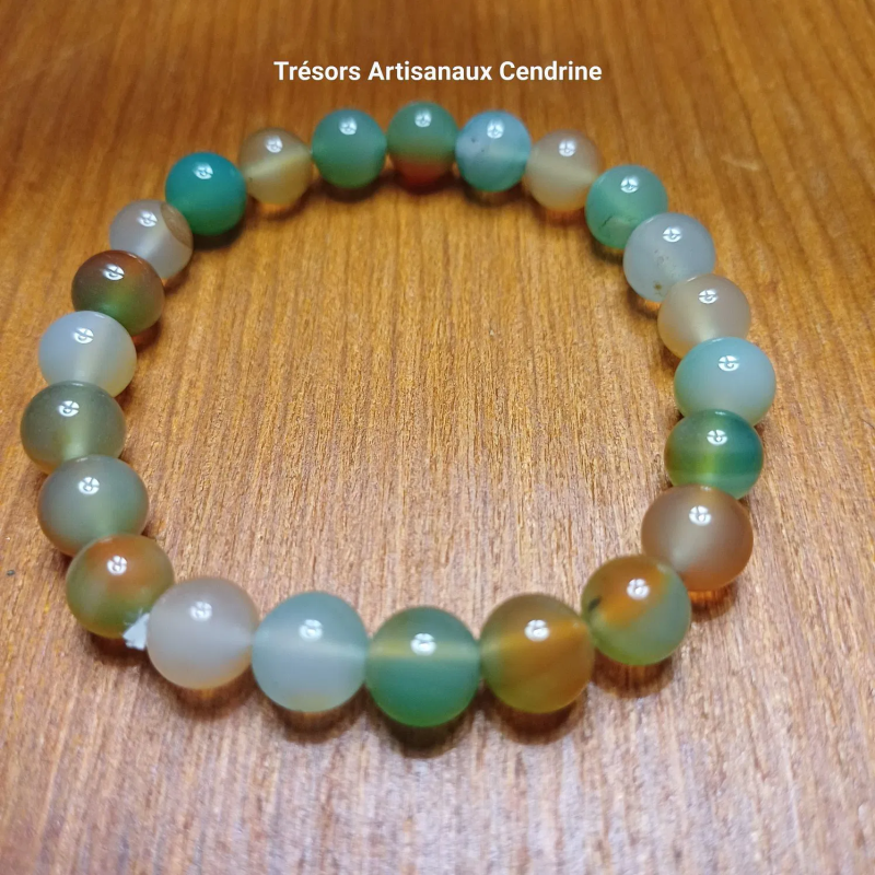 Bracelet en agate teintée
