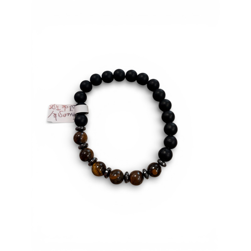 Bracelet en Shungite et Œil de tigre