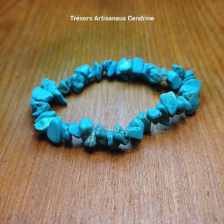 Bracelet concassées turquoise