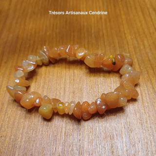 Bracelet en pierres concassées d'Aventurine