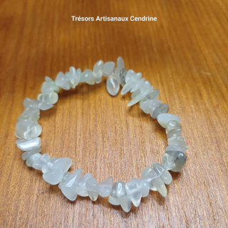 Bracelet en pierres concassées phrénite