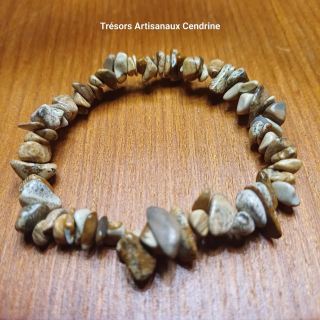 Bracelet en pierres concassées jaspe paysage