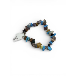 Bracelet en pierres concassées multi cristals