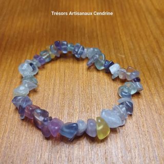 Bracelet en pierres concassées de Fluorite