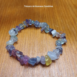 Bracelet en pierres concassées de Fluorite