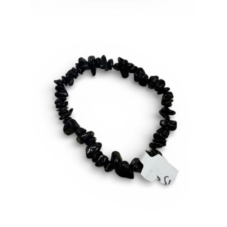 Bracelet en pierres concassées obsidienne