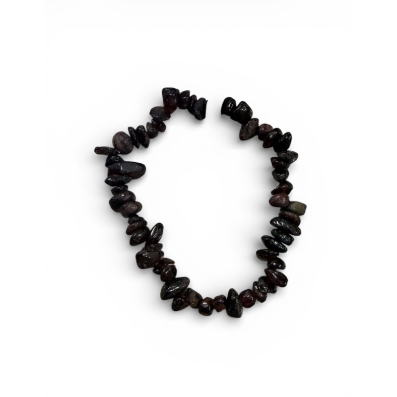 Bracelet en pierres concassées grenat