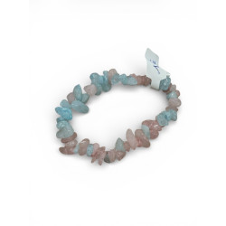 Bracelet en pierres concassées morganite
