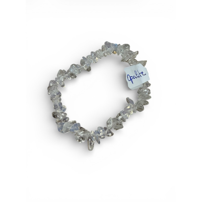 Bracelet en pierres concassées opalite