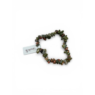 Bracelet en pierres concassées unakite