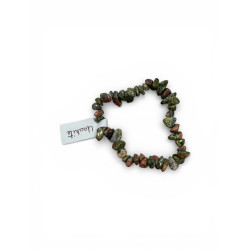 Bracelet en pierres concassées unakite