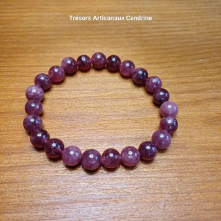Bracelet en perles de Lépidolite