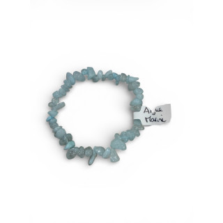 Bracelet concassée  d'Aigue marine