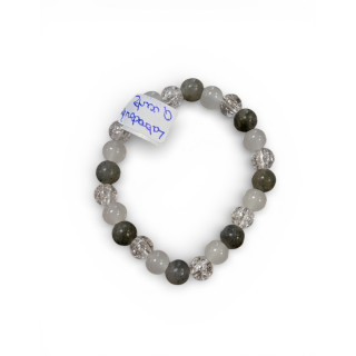 Bracelet en pierre en labradorite et quatz