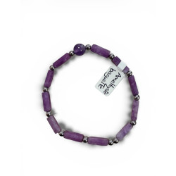 Bracelet en améthyste baguette