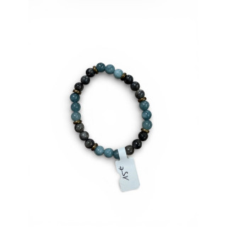 Bracelet en pierre de larimar obsidienne