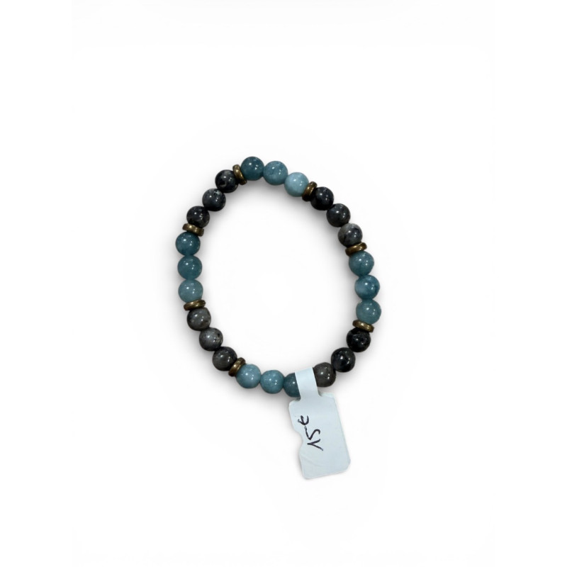 Bracelet en pierre de larimar obsidienne