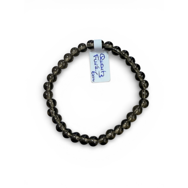 Bracelet en pierre de quatz fumé