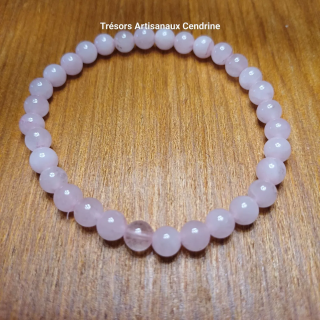 Bracelet en Quartz rose perles