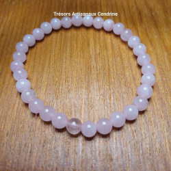 Bracelet en Quartz rose perles