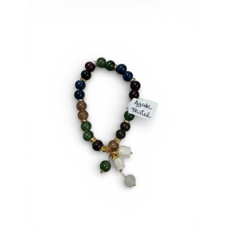 Bracelet en pierre agate teintée