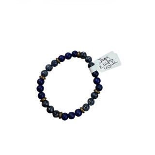 Bracelet en pierre jaspe lapis lazuli
