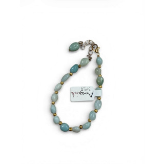 Bracelet doré avec pierre d'Aventurine