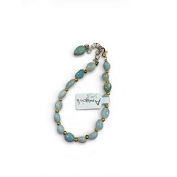 Bracelet doré avec pierre d'Aventurine