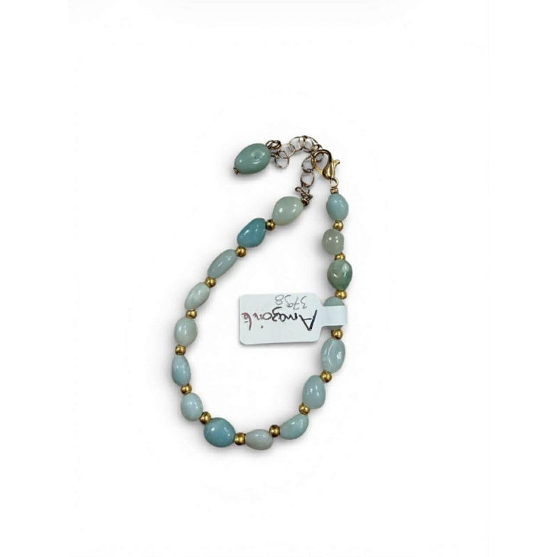 Bracelet doré avec pierre d'Aventurine