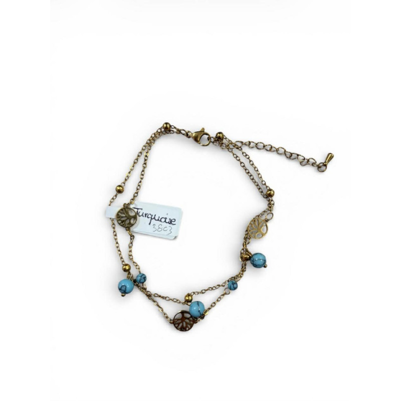 Bracelet en perles de pierres Turquoise