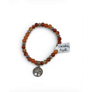 Bracelet en pierres naturelles – Cornaline et Agate